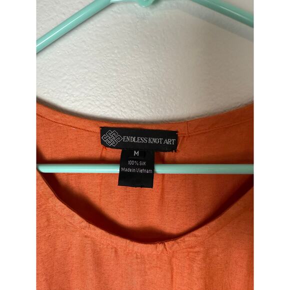 Endless Knot Art 100% Silk Sheath Dress, layer, Size Medium - Picture 4 of 4